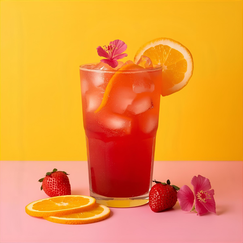 Naugh-Tea Brews Iced Hibiscus Citrus Cooler