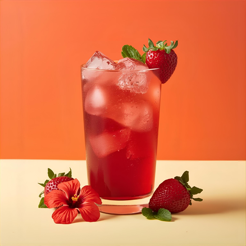 Naugh-Tea Brews Hibiscus Berry Mocktail