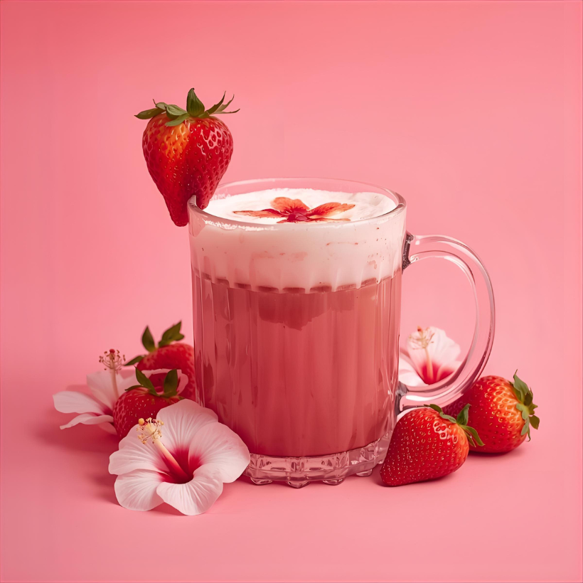 Naugh-Tea Brews Hibiscus Vanilla Latte