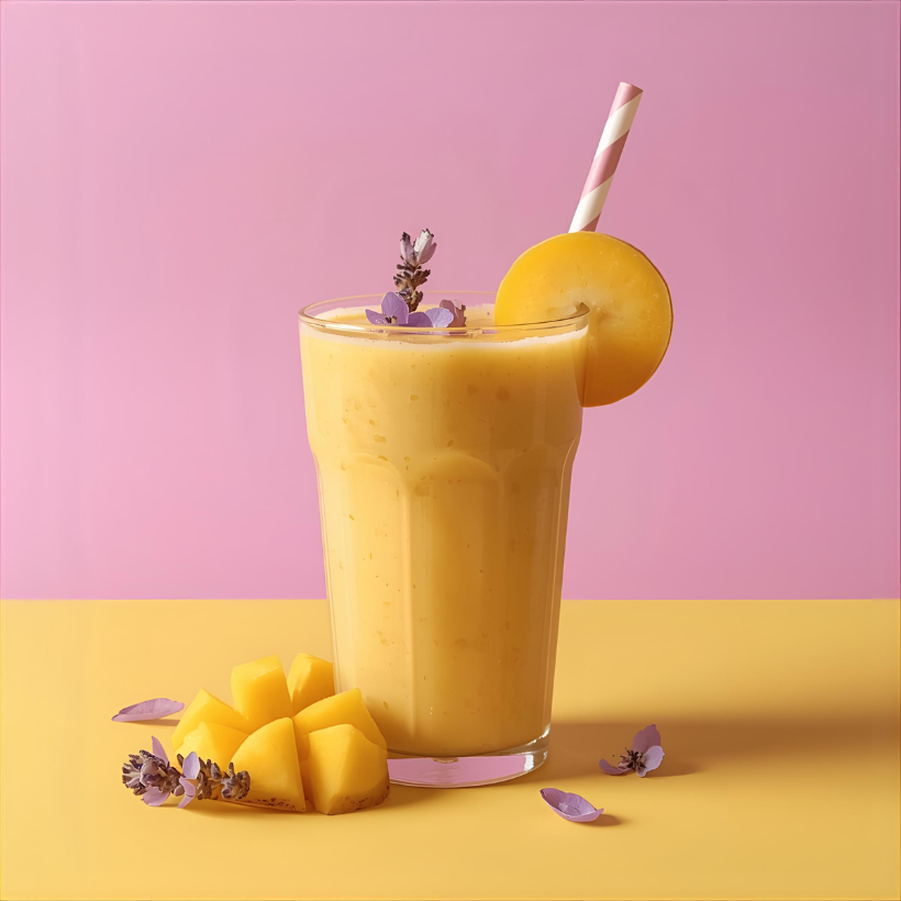 Naugh-Tea Brews Lavender Rose Mango Smoothie