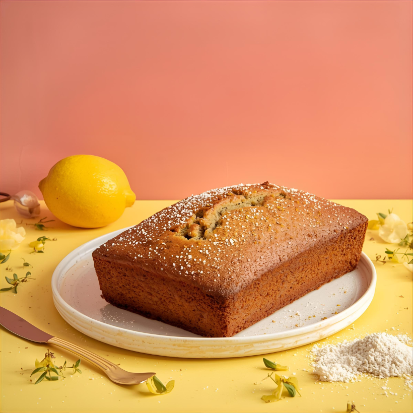 Naugh-Tea Brews Lemongrass Ginger Loaf Cake
