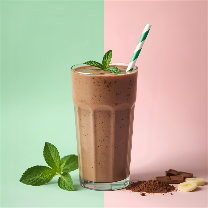 Naugh-Tea Brews Peppermint Choco-Banana Smoothie