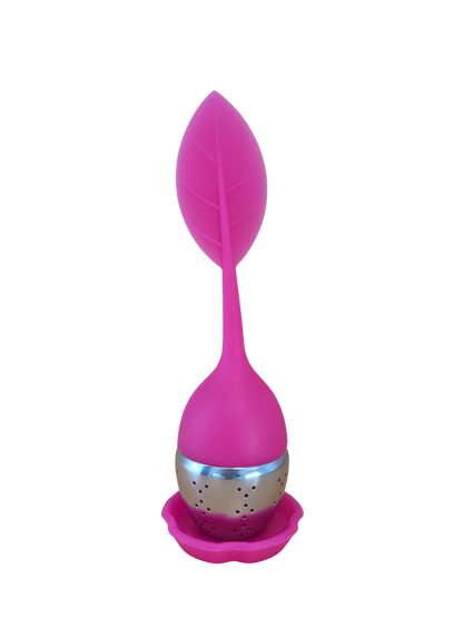 Naugh-Tea Brews Tea Leaf Infuser Fuscia